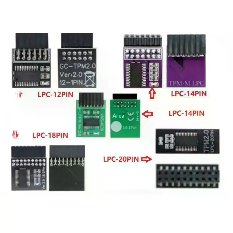 

Чип безопасности TPM, возможность совместимости 12, 14, 18, 20-контактный, встроенный для шифрования и совместимости Win11