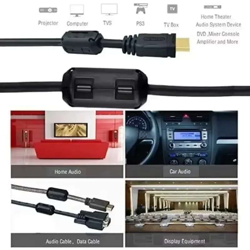 Magnetic Clip-on Ferrite Ring Core Bead Clamp Choke Noise Filter Clip for Powerline Wire Interference Clips Noise Suppressor