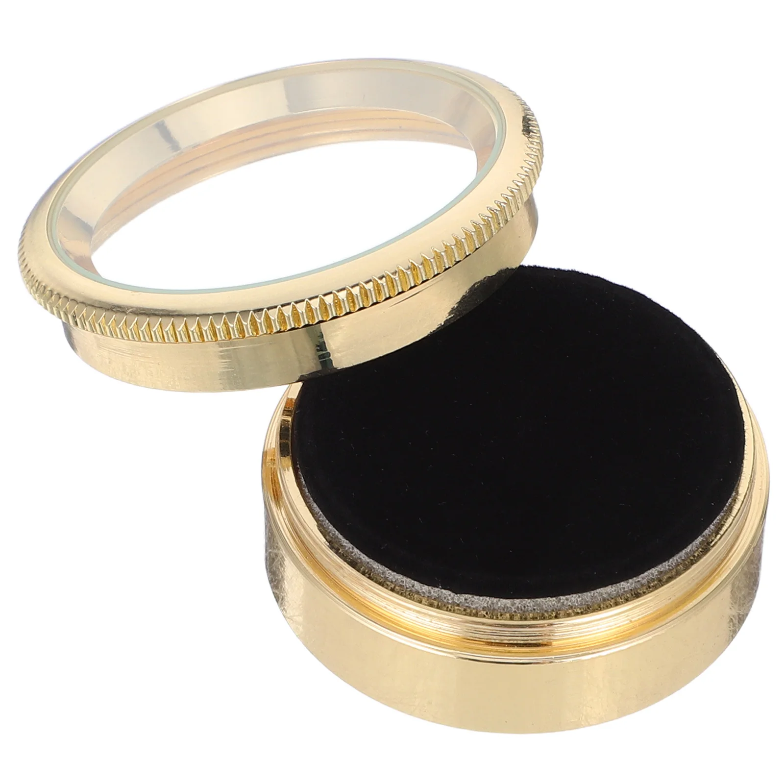 

Small Loose Gemstone Display Box Transparent Glass Jewelry Case Round Holder Container for Jewelry Collectibles Organizer