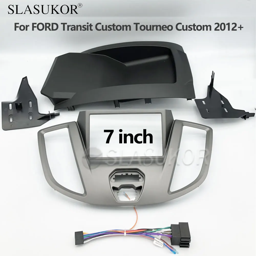 7 INCH Fascia fit For FORD Transit Custom Tourneo Custom 2012+ Panel Dash Mounting Installation Trim Kit Frame Bezel