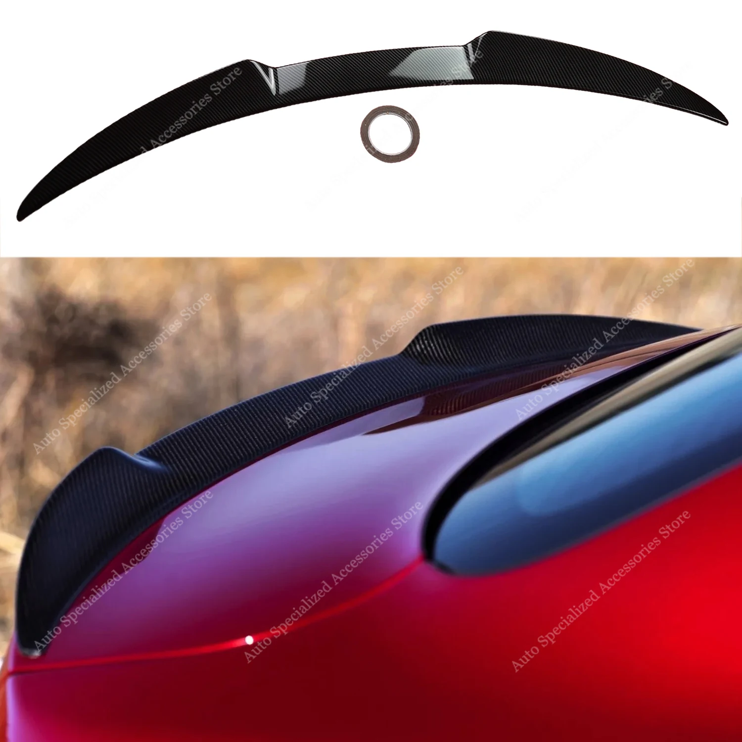 

V Style Rear Spoiler Wing Caps For Alfa Romeo Giulia 952 2.0T 2.2d 2.9T 2016-2024 Rear Trunk Spoiler Caps Bodykits Tuning