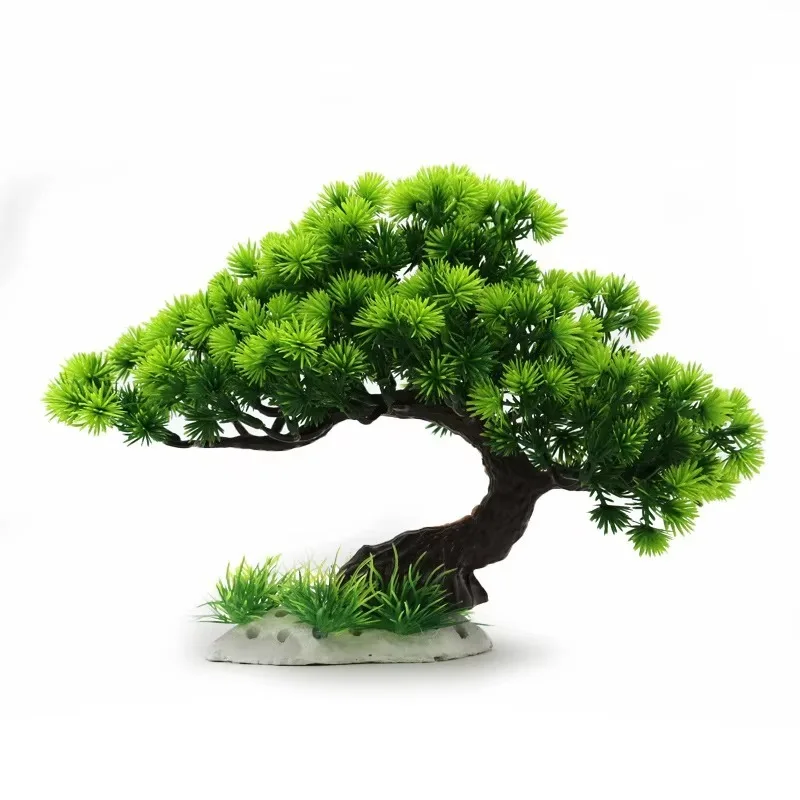 

10pcs Fish tank Aquascape Decoration Artificial Plastic Tree Water Plants Simulation Welcome Pine