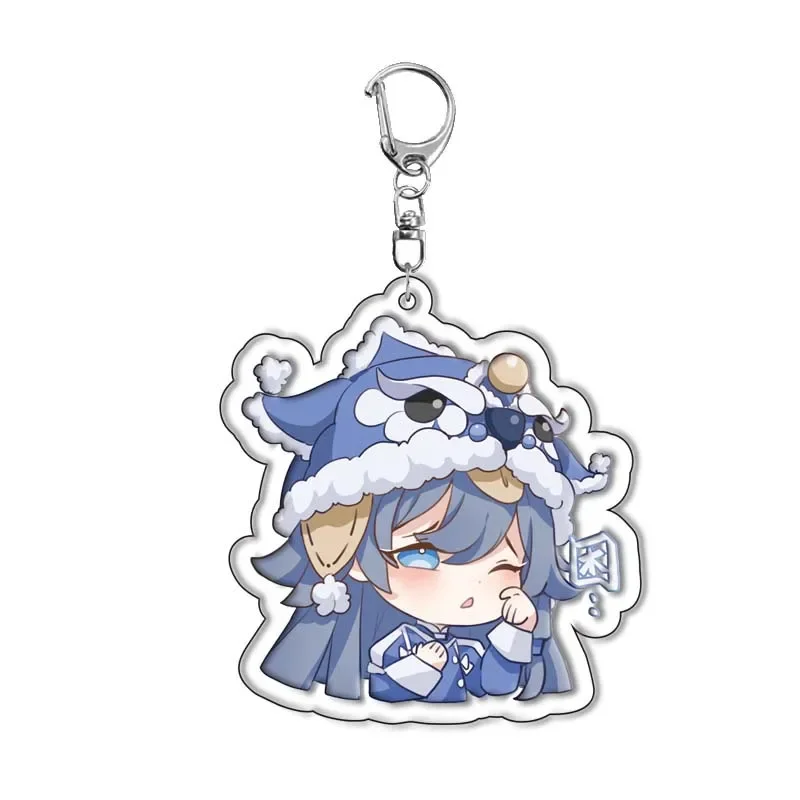 Game Honkai Impact 3 Keychain Cartoon Cute Kiana Kaslana Raiden Zaychik Theresa Murata Cosplay Pendant Car Key Ring Jewelry Gift