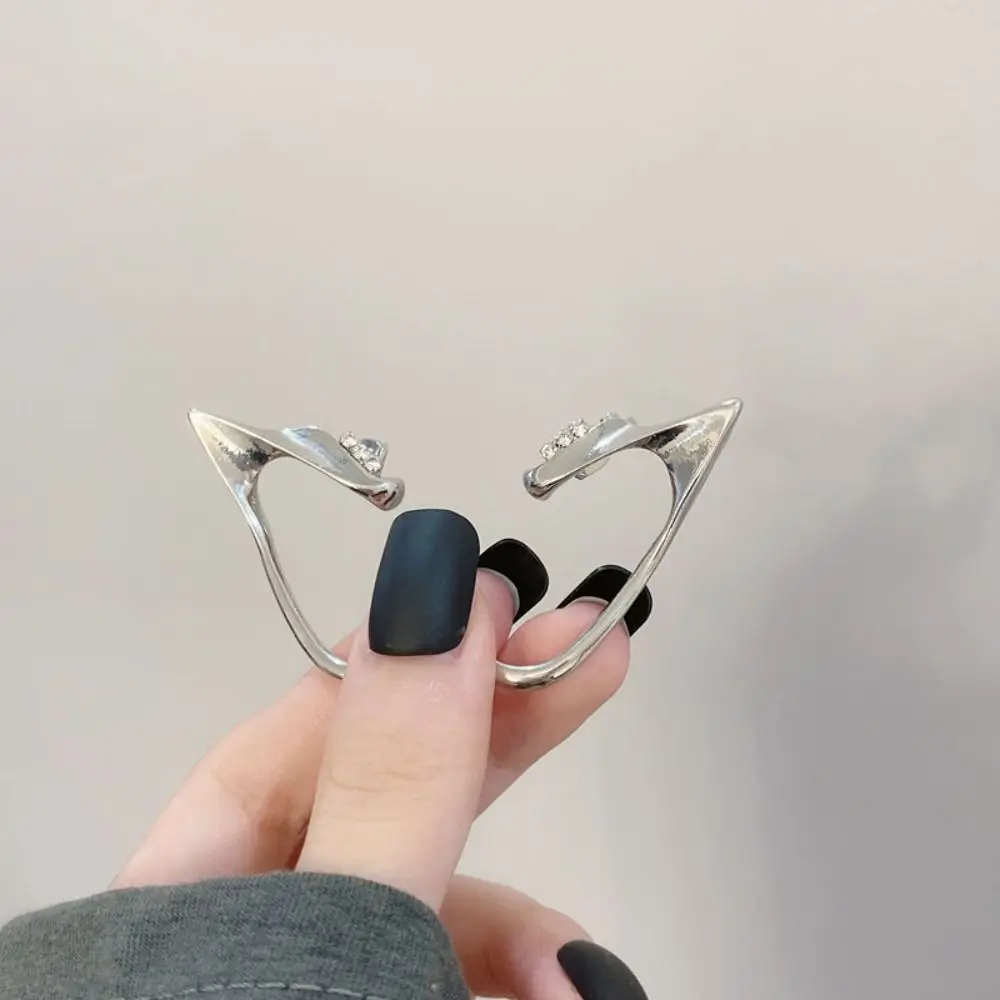 Cute Alloy Elf Ear Clip Ear Cuff Ear Hook Cat Ear Hollow Ear Clips Korean Style Jewelry Accessories Girls Gift