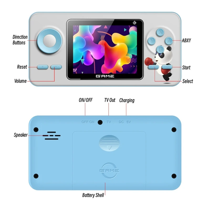 Mini Portable Game Console Retro Classic Handheld Game Player 8 Bit With 520 Free Games Kids Gift-Green Durable