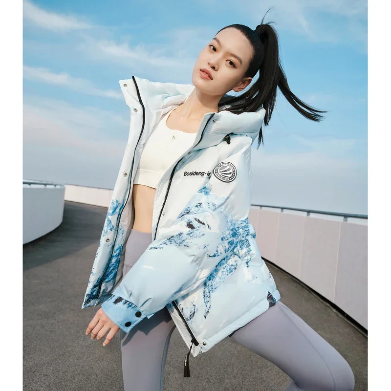 

Bosideng WINTER Новый женский пуховик Классический универсальный короткий с капюшоном Модный индивидуальный дизайн Модная куртка B 20143308