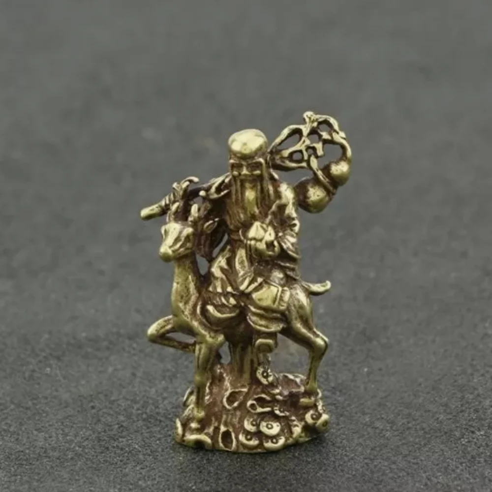 

Chinese old bronze handmade Deer Longevity Star Statues antique decoration