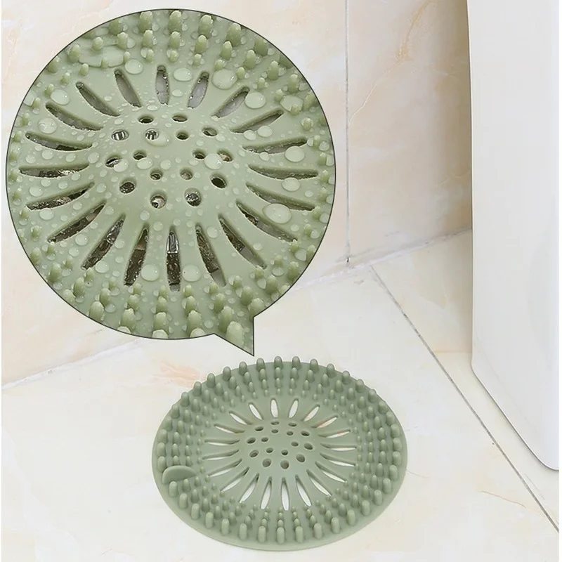 Hair Catcher Shower Drain Durable Silicone Hair Stopper Shower Drain Cover Hair Trap Easy to Install and Clean Suit for Bathroom