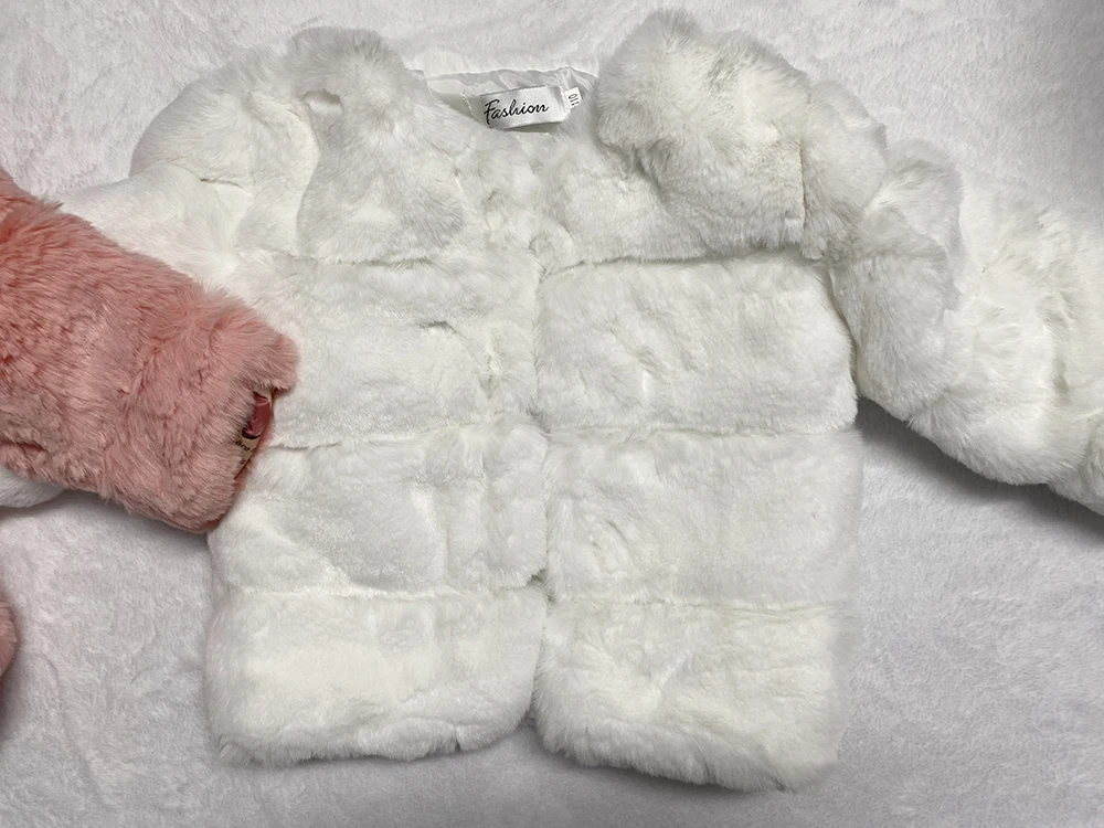 Neue Mädchen Winter Pelzmantel Elegante Teenager Mädchen Faux Pelz Jacken Dicke Mäntel Warme Parkas Kinder Oberbekleidung 1-10Yrs Mädchen Kleidung – Detail 11