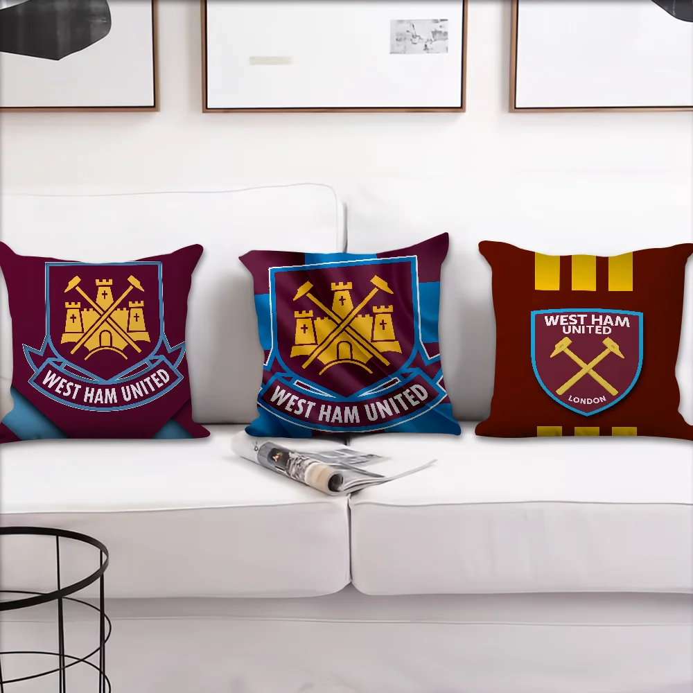 Fashion design Comfortable soft Pillow Case for Sofa Living Room Home office W-West H-Ham U-United F.C Decor Protective Covers