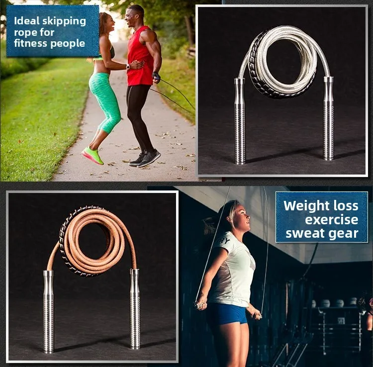 Stainless Steel Skipping Rope for Adult Weight Loss and Fitness Training, Bearing Jumpping Rope,Portable Fitness Equipment