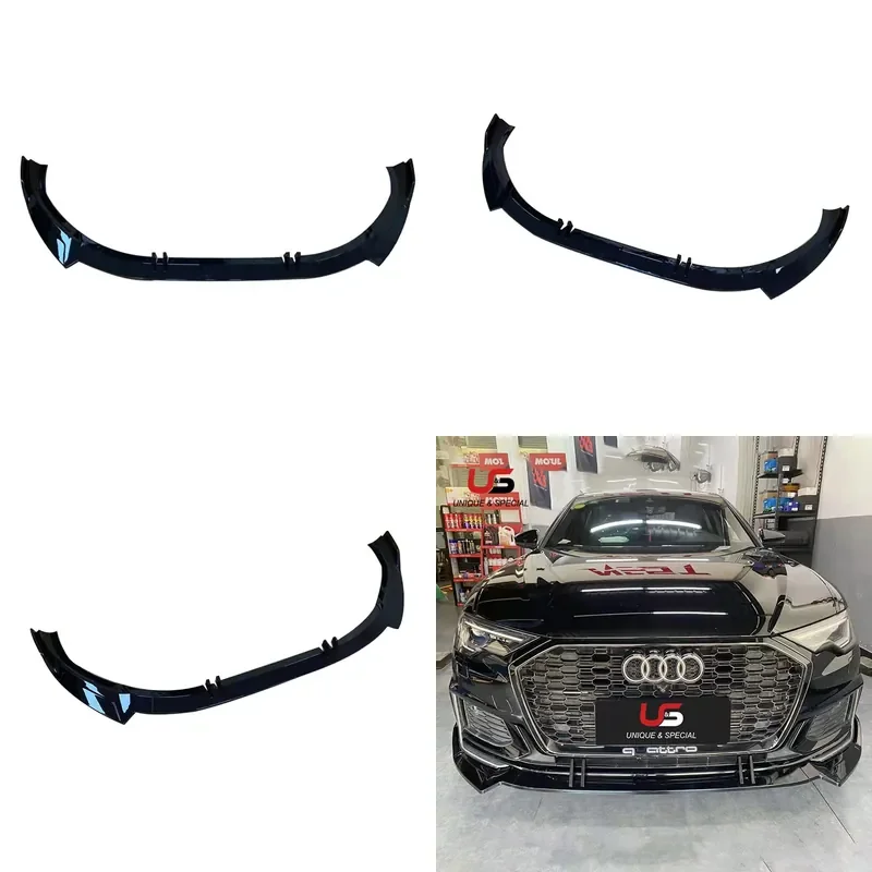 High Quality Anti Collision Front Lip for Audi A6 A6L 2020 2021 Car Bumper Guard Protector Accessory