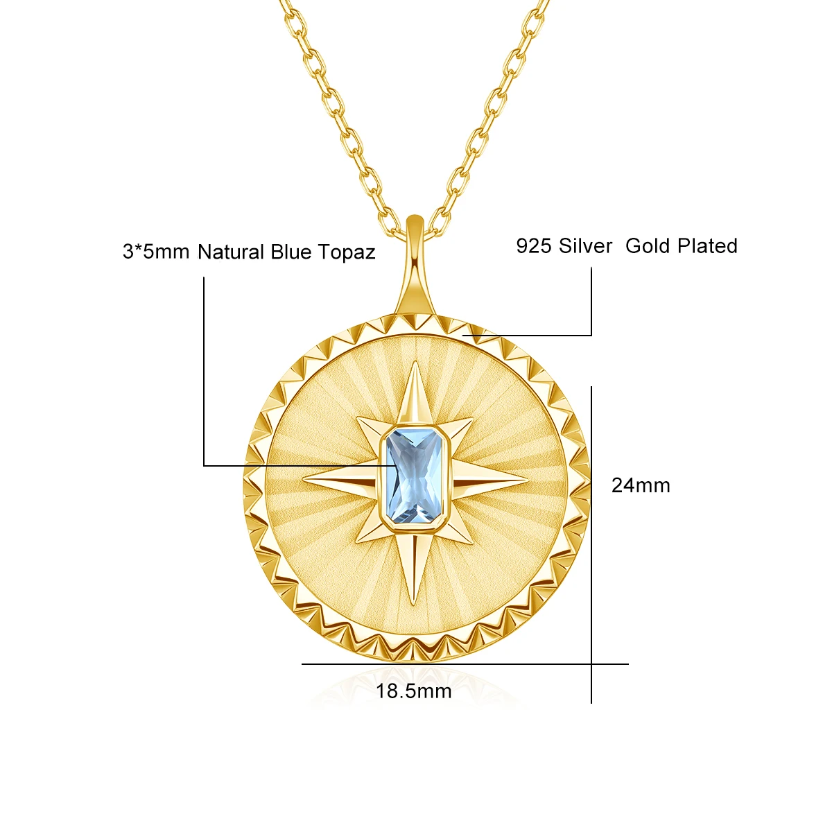 Natuurlijke Amethist Sunburst Disc Ketting 14K Goud Gevulde Emerald Cut Moissanite Hanger Verbleekbestendig Vintage Sieraden voor Vrouwen