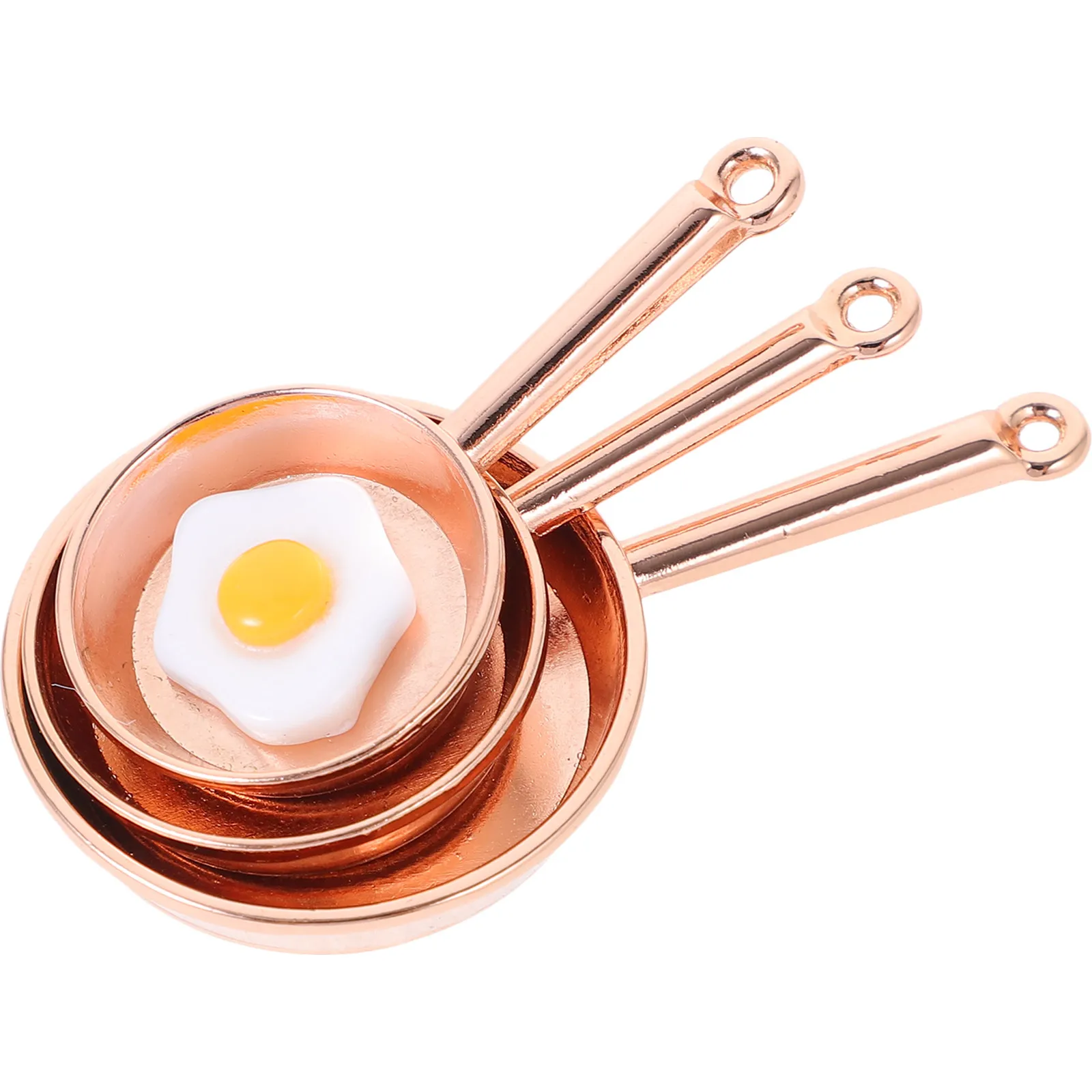 

1Set Miniature Frying Pan Flat Skillet Iron Mini House Decoration Miniature Cookware Kitchen Ornament Micro Landscape