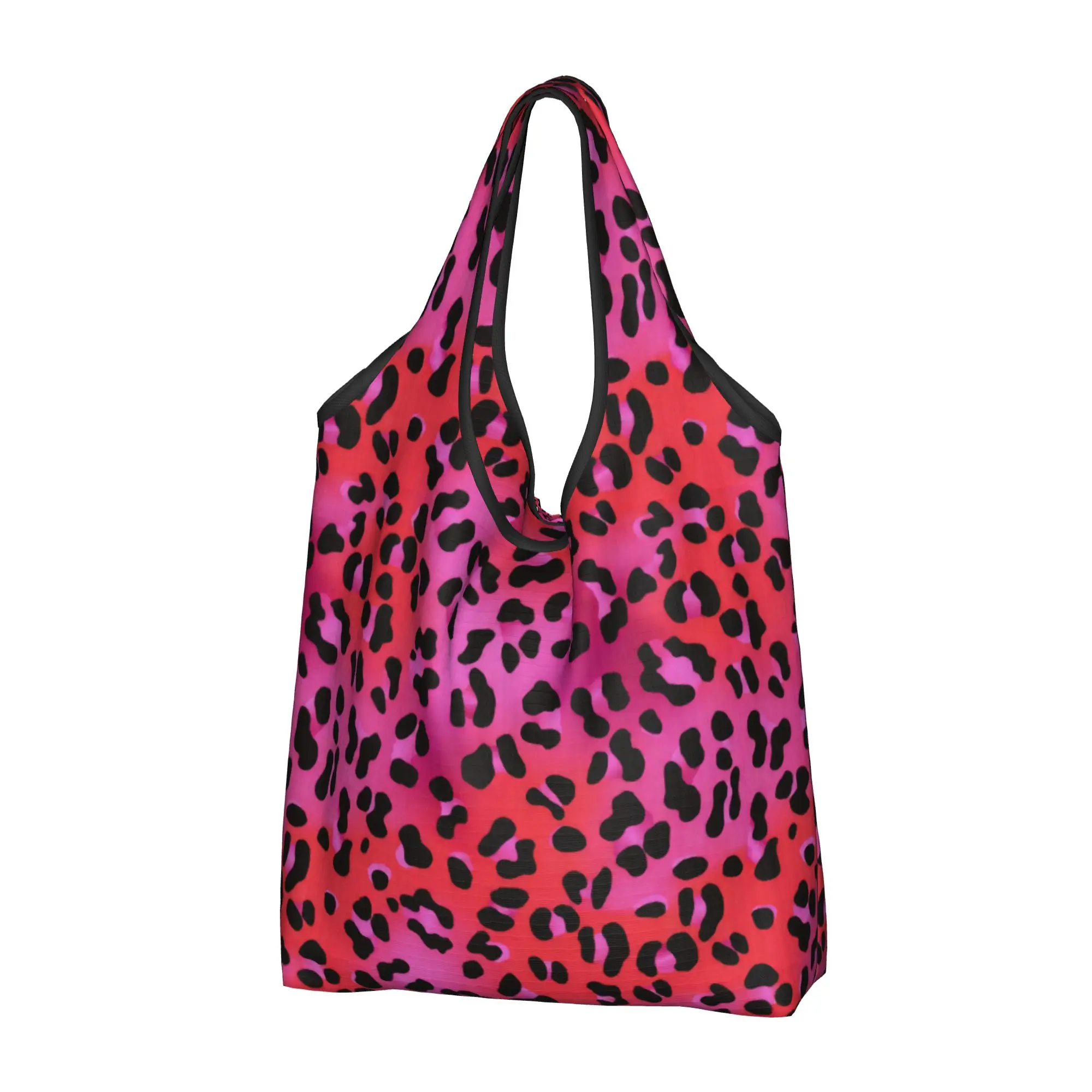 Fashion Print Leopard Cowhide Stripe  Tote Shopping Bag Portable Shopper Shoulder Geometry Tiger Cheetah Spots  Handbag