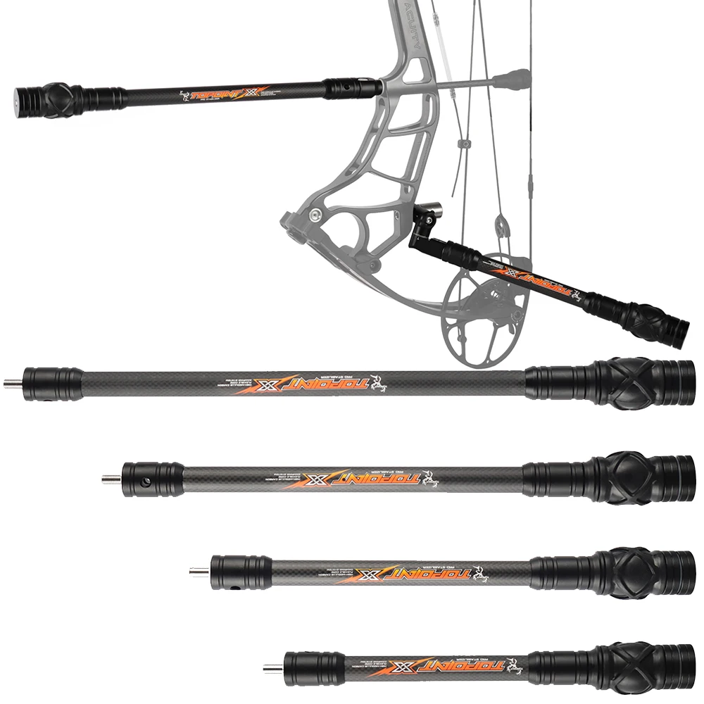 

Archery 3K Carbon Stabilizer 8/10/12/15inch CNC Damper Vibration Reduction for Compound Recurve Bow Target Shooting Hunting