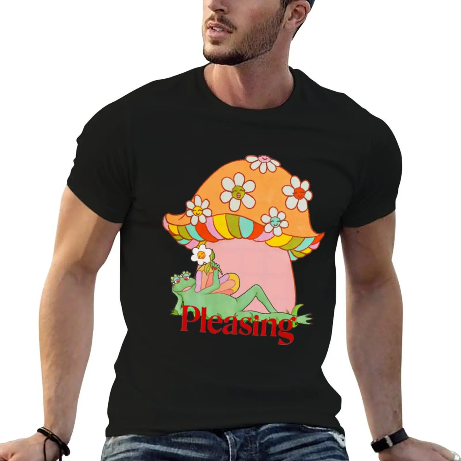 Pleasing Shroom Bloom T-Shirt boys animal print anime tshirt vintage t shirts blue archive mens plain t shirts