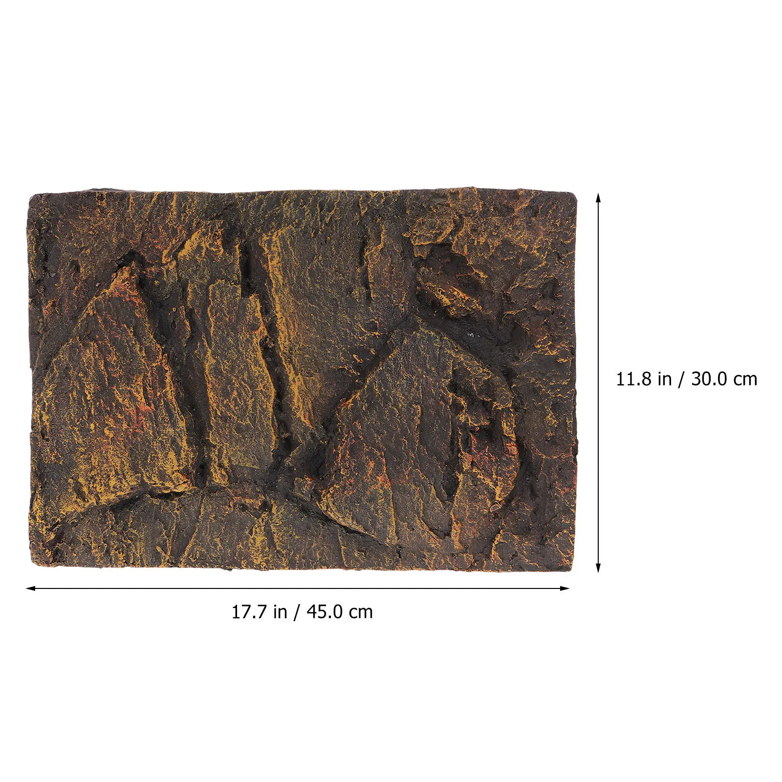 3D Reptile Tank Background Board PU Stone Texture Terrarium Backdrop Habitat Decor Natural Wall Panel