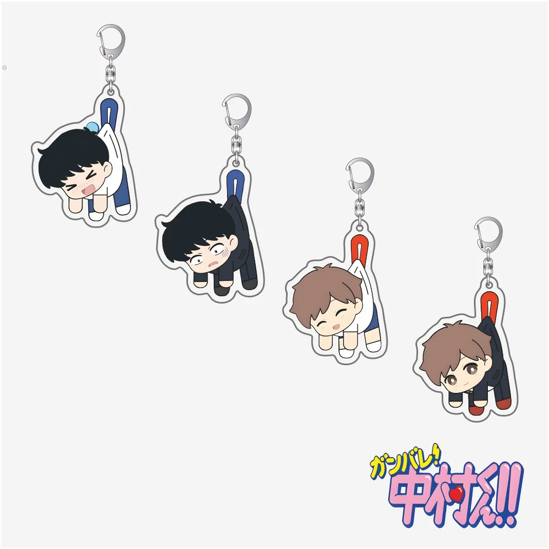 Chibi Anime Go For It Nakamura Kun！octopus/crab Accessories Decor Souvenir Gifts Acrylic Figure Keychains Products Bag Charm