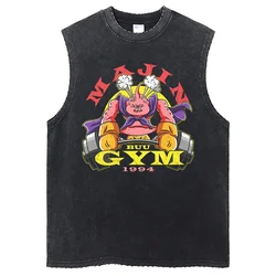 Vintage Sports Tank Tops Dragon Ball Anime Gym Sleeveless Tshirt Streetwear Sleeveless Graphic Harajuku Cotton Vest T-Shirts