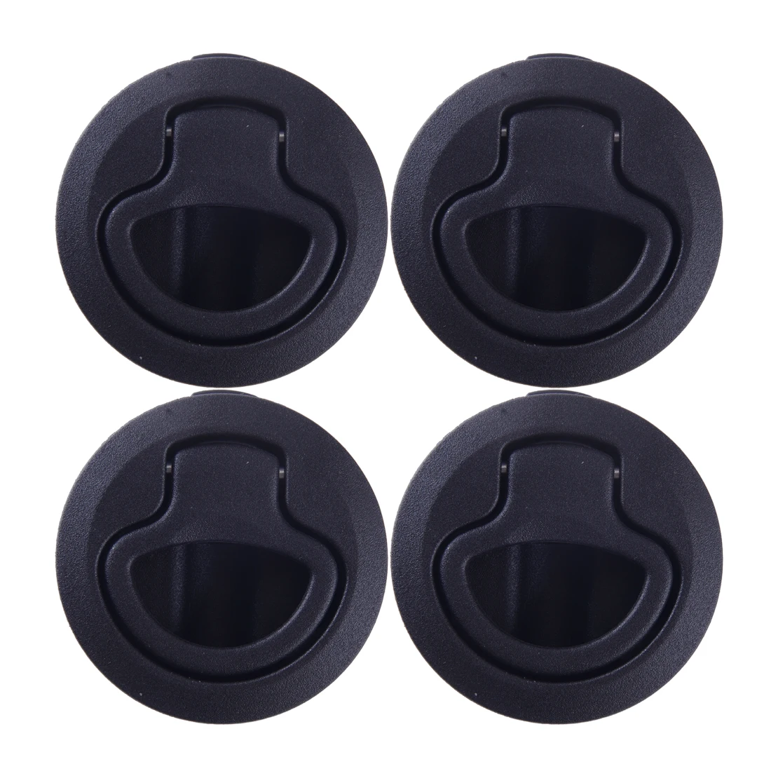 

NEW 4Pcs Slam Latch Hatch Flush Pull Lock Door Deck Boat Marine Drawer Hardware 2" Hole Cutout Black