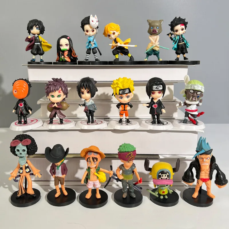 One Piece Handmade Action Figure Complete Set Of Trendy Anime Character Models Plastic Decorations Children's Toys Christmas