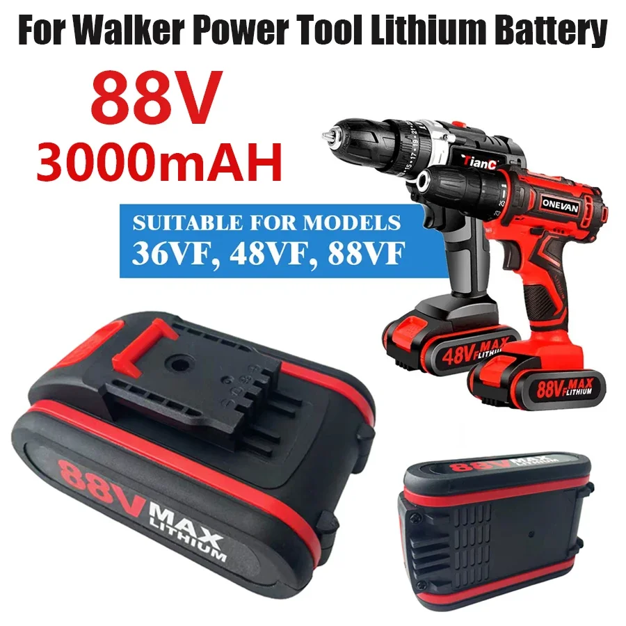 

88VF3000mAh Rechargeable Lithium Ion Battery For Electric Saw Wrench Cordless Reciprocating Saw for 36VF 48VF 88VF EU Charger