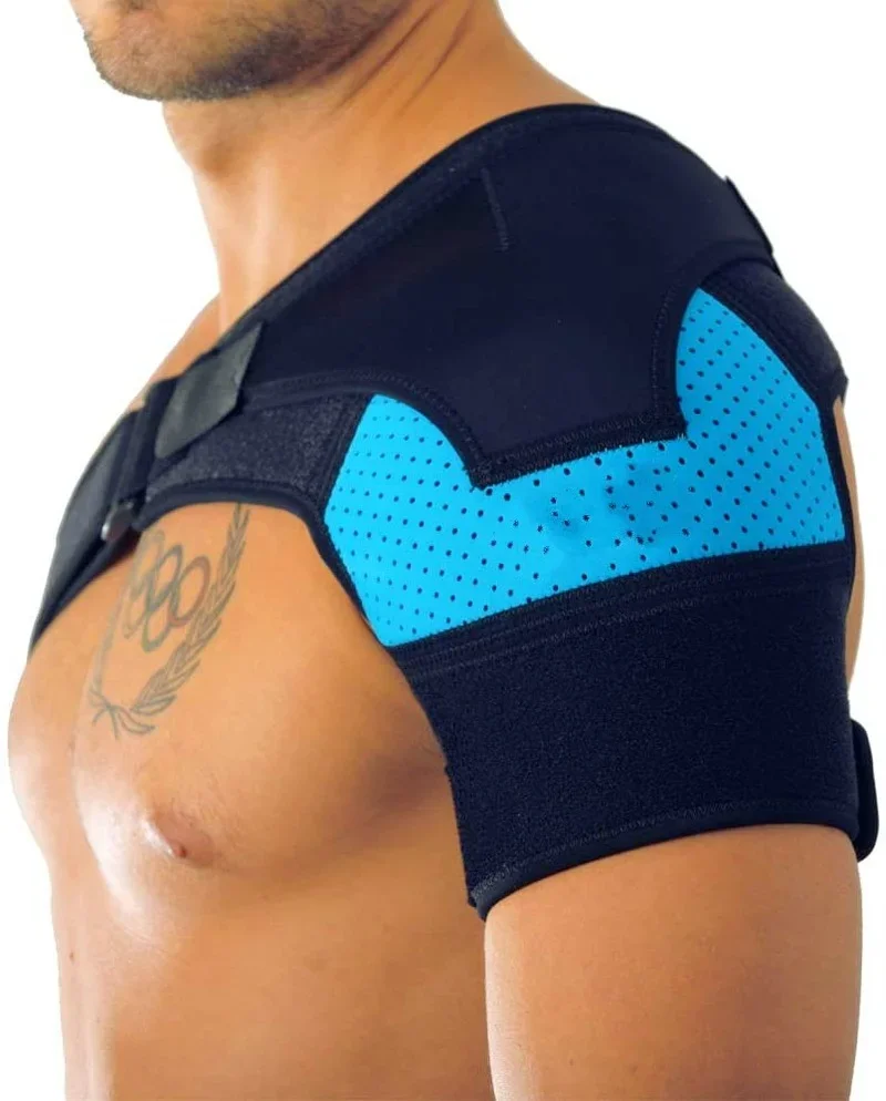 Adjustable Massage Shoulder Brace Breathable Sport Shoulder Brace Can Put Pressure Pad Neoprene Pain Ice Pack Compression Sleeve