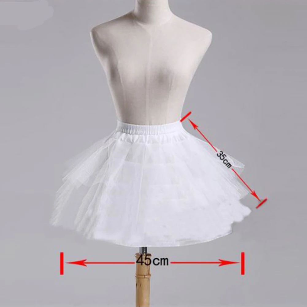 Fast Shipping Wedding Accessories Kids Girls Petticoat Vestido Longo Ball Gown Crinoline Skirt Petticoats In Stock Underskirt