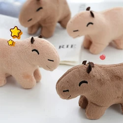 Simulation Capybara Plush Pendant Toy Stuffed Animals Keyring Keychain Soft Fluffy Capybara Doll Bag Car Key Pendant Accessories