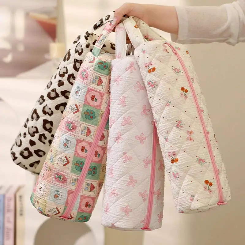 Student Storage Bag Large Capacity Durable Polyester Wear-resistant Portable Pouch for Stationery Books Daily Sundries