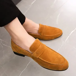 New Suede Men Casual Shoes Breathable Comfort Slip-on Mens Driving Shoes Fashion Male Lazy Shoes Luxury Brand Loafers Moccasins