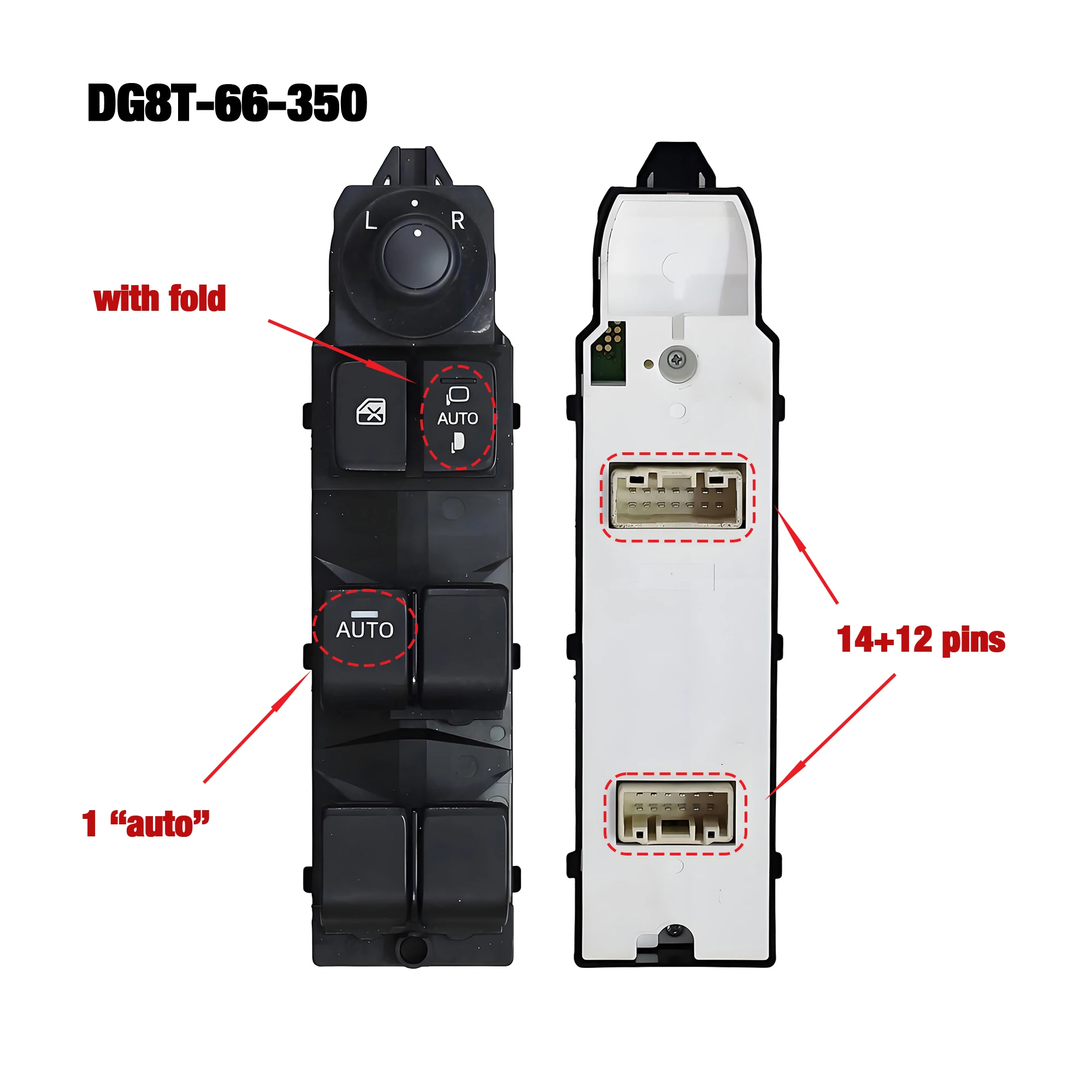 DG8T-66-350 DG8T66350 For Mazda CX-3 CX3 2018-2025,Front Left Driver Electric Power Master Window Switch Lifter Control Button