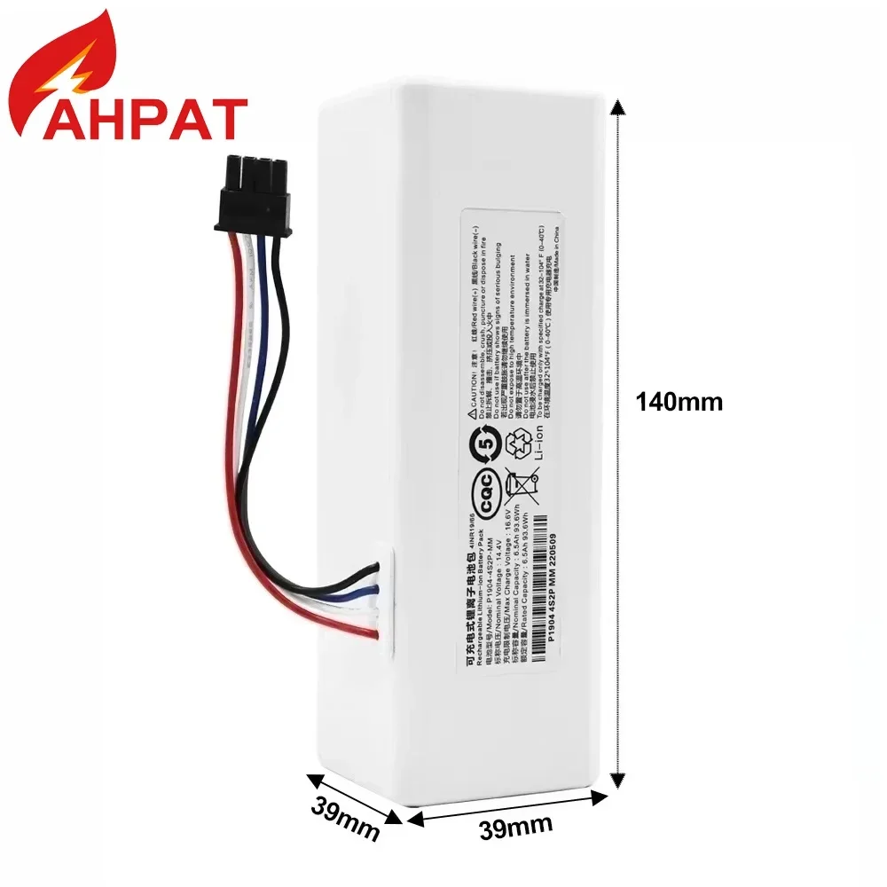 2026 14.4 فولت 2600 مللي أمبير-12800 مللي أمبير جهاز آلي لتنظيف الأتربة 1C بطارية لشاومي Mijia 1C STYTJ01ZHM روبوت مكنسة كهربائية