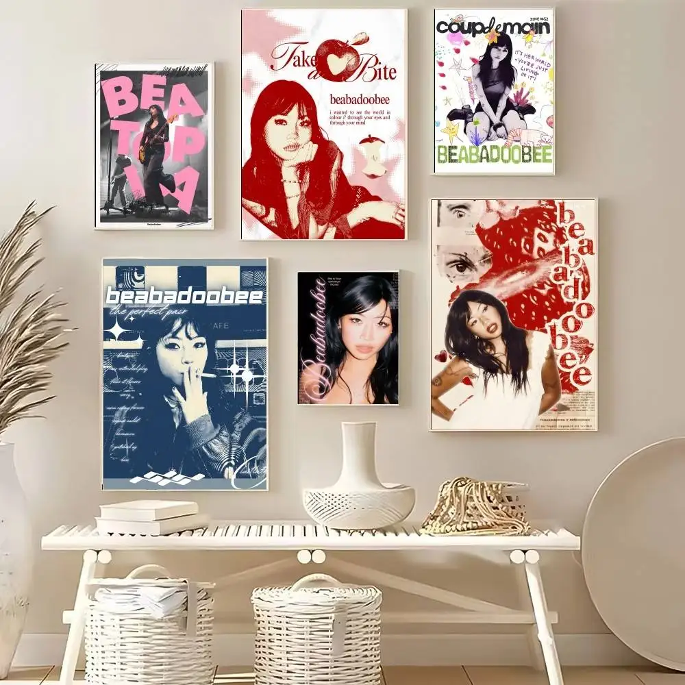 British Singer B-Beabadoobee Poster High Quality Dorm Living Room Aesthetic Wall Decoration Painting Stickers Gift