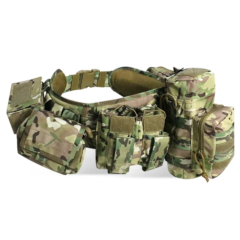 

Tactical Belt Waist pack Set Cinturones Tactico New Style Custom Outdoor Training Quick Buckle Molle Pouch Tactical Belt for men