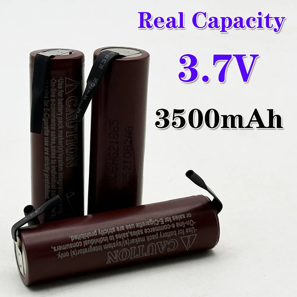 

18650 HG2 3500mAh 3.7V lithium battery with continuous 25A discharge