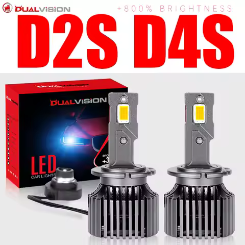 Bullvision D2S D4S LED Headlights HID D1S D3S D5S D8S D1R D2R D3R D4R Two-sided 9570 CSP Chips Canbus EMC 6500K 2PCS Car Lights