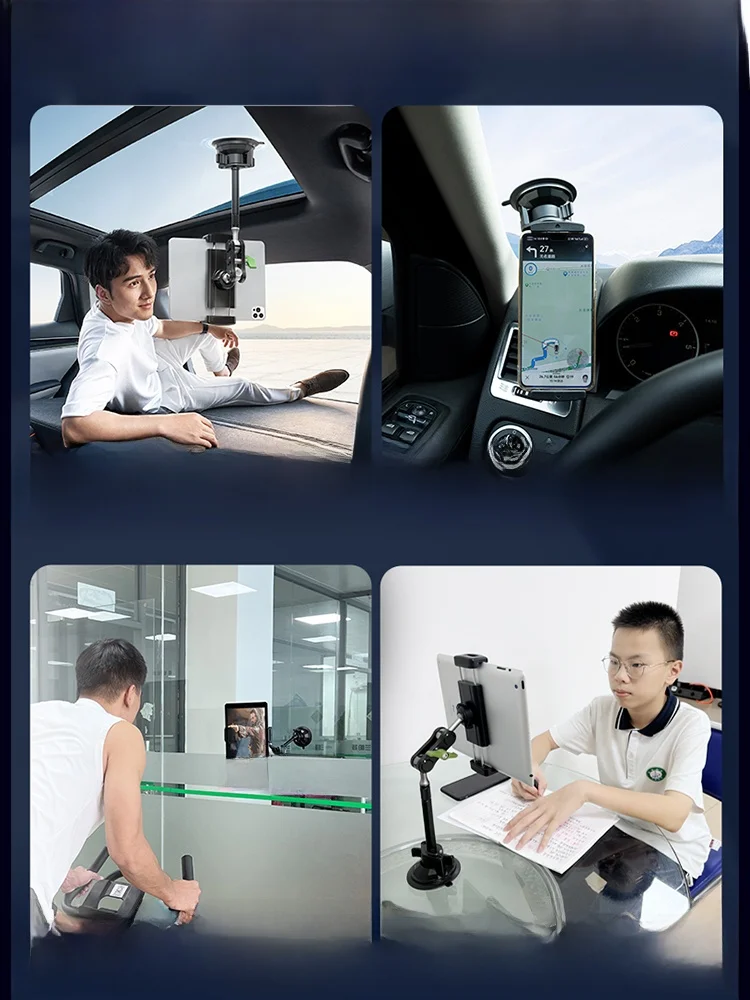 

LanParte Car Mounted Tablet Phone Holder Suction Cup ooting Universal Stand for iPad Mobile Phone Anti- ake Daboard Glass