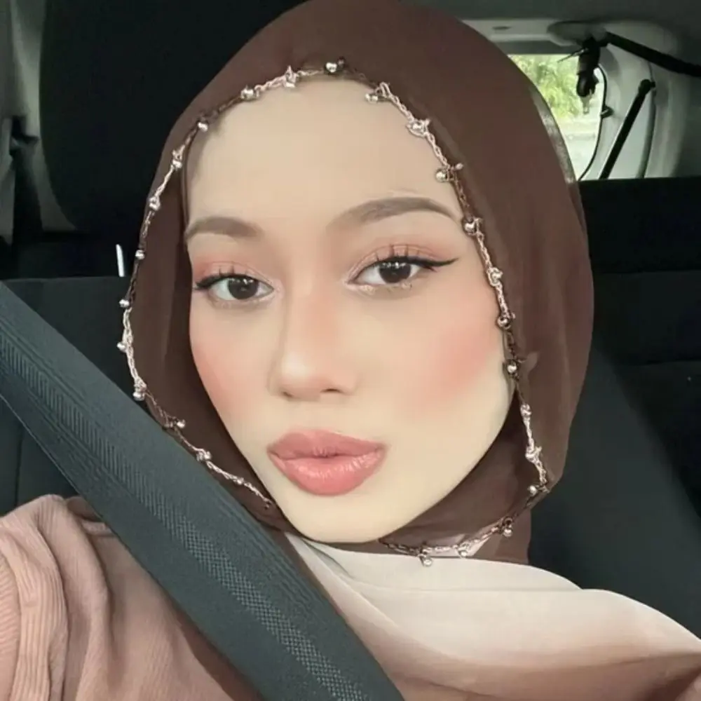 

Роскошный однотонный шарф в этническом стиле с бусинами и цепочкой, длинная тонкая повязка-бандана, повседневная накидка-шаль