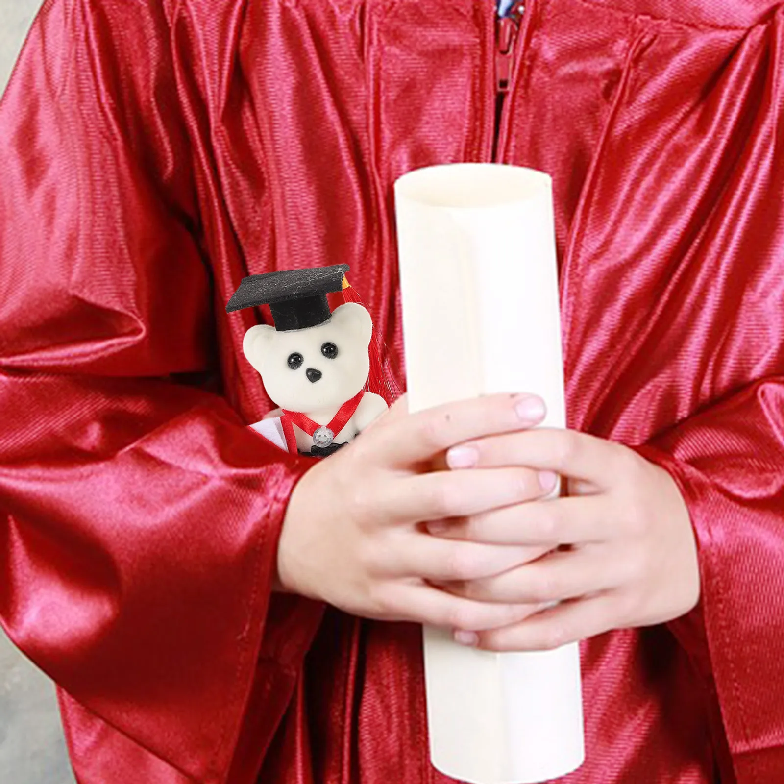 

10Pcs Graduation Bear Bouquet Material Small Graduation Decoration Flower Bear Ornaments Ceremony Gift Commencement