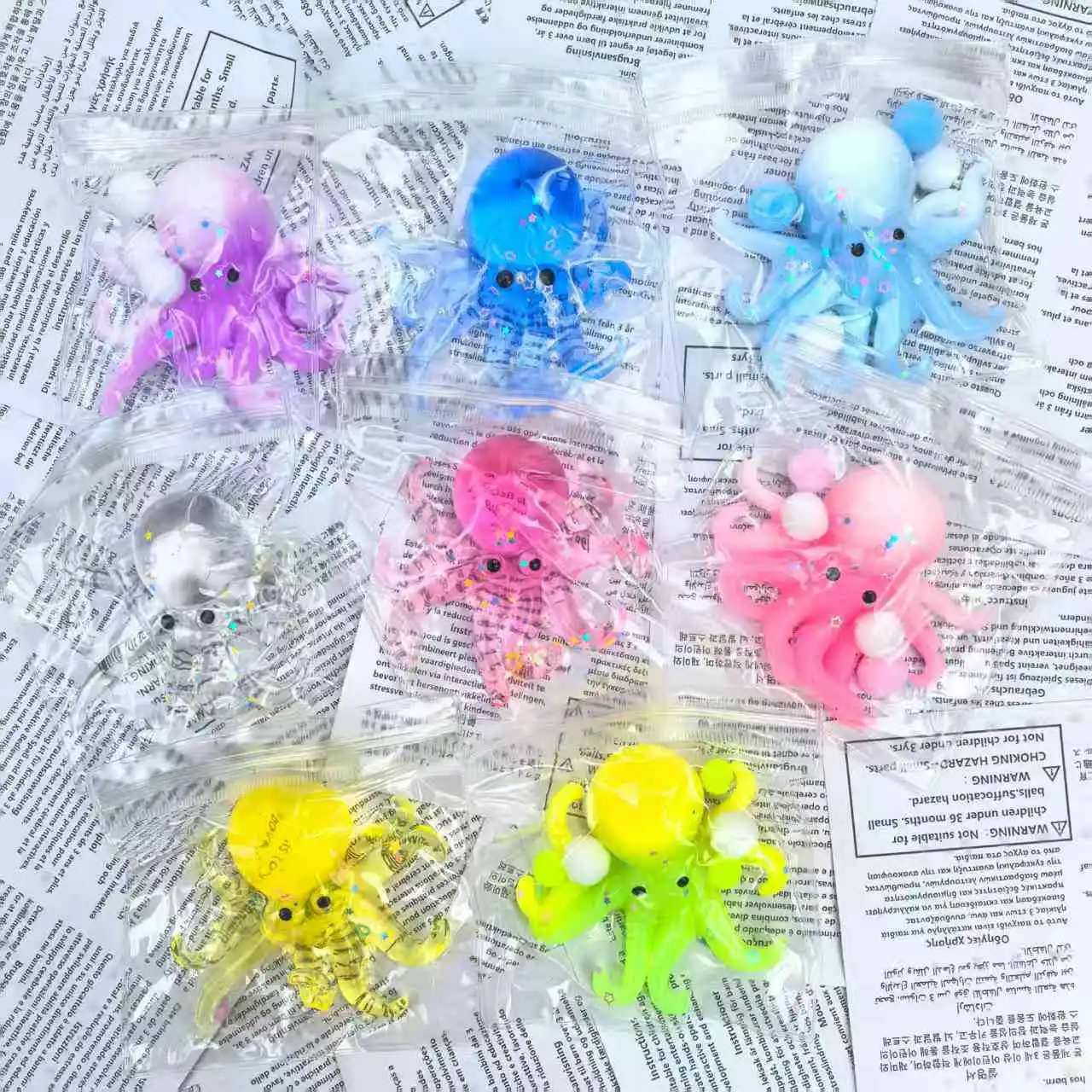 Novos brinquedos de apertar simulação oceano polvo pitada alívio do estresse lento rebote brinquedos pode ser esticado sensorial descompressão ventilação presente