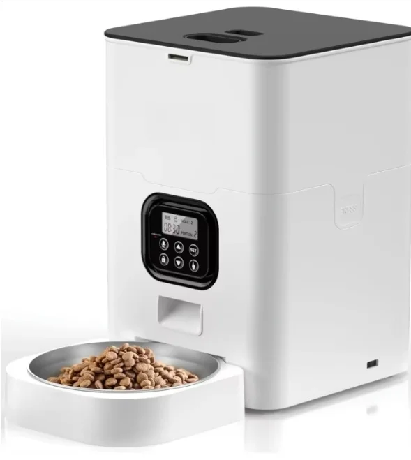 

Automatic Cat Feeders - Timed Pet Feeder for Cats and Dogs with Dry Food Dispenser, Desiccant Bag, Programmable Portion