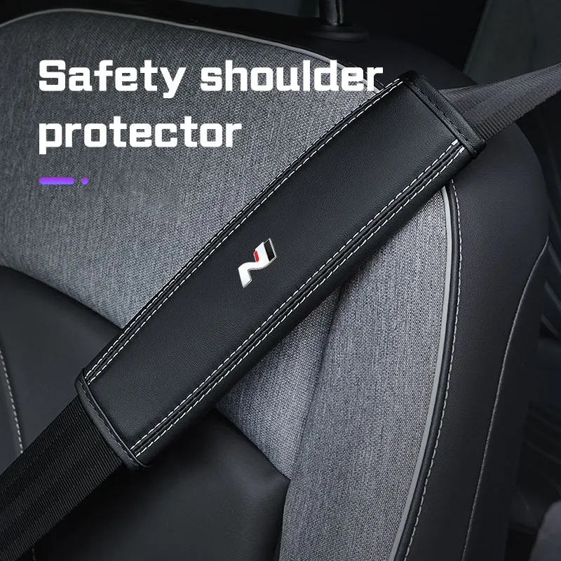 

Leather Car Seat Safety Belt Shoulder Cover for Hyundai I30 Solaris Verna Creta Tucson Santa Fe Rena Sonata Elantra I40 I10 I20
