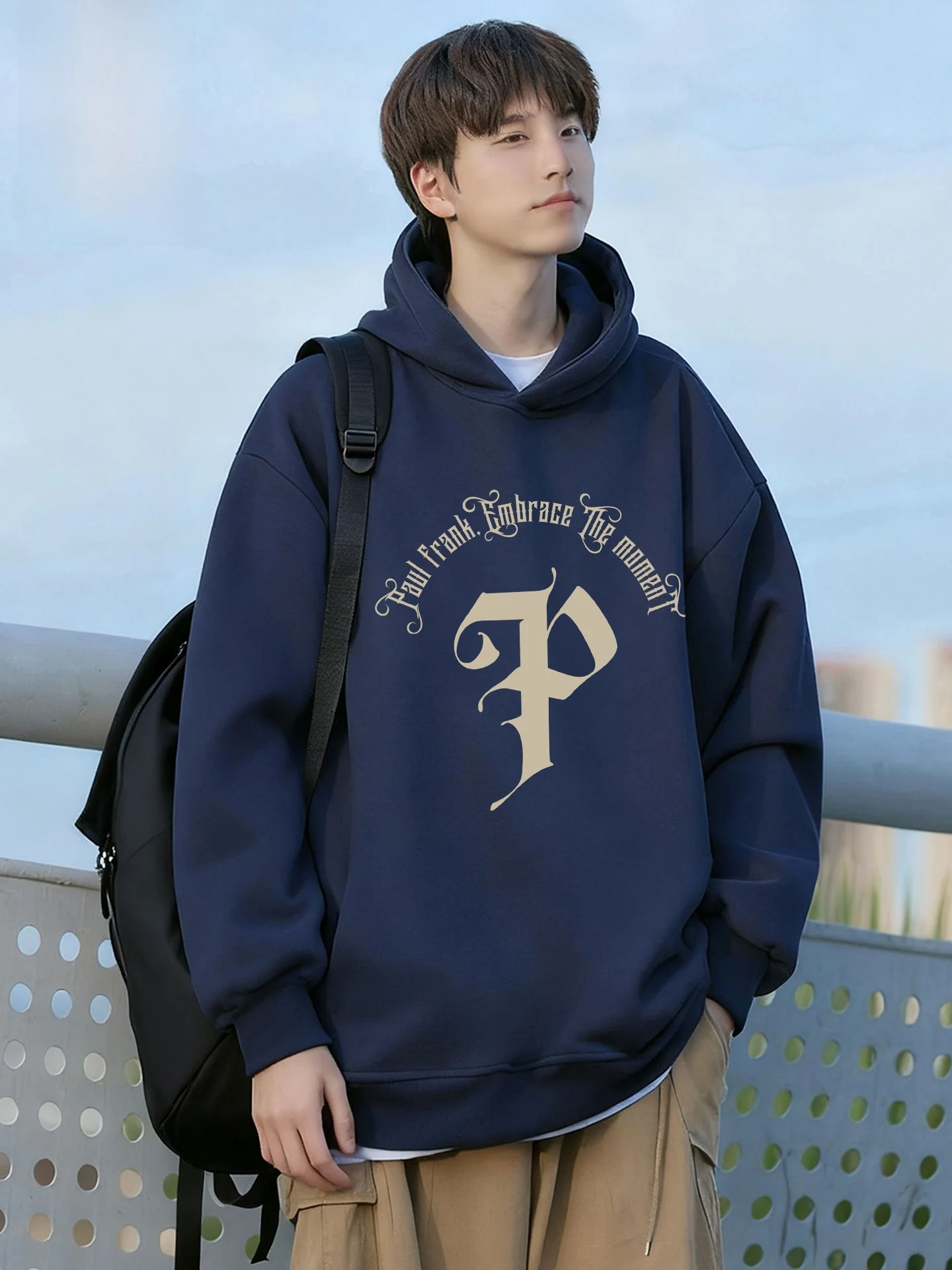 

M Hoodie Spring New Sle Long Sve Hooded Sweatirt Casual Breathable Comfortable Cotton Polyester Blend