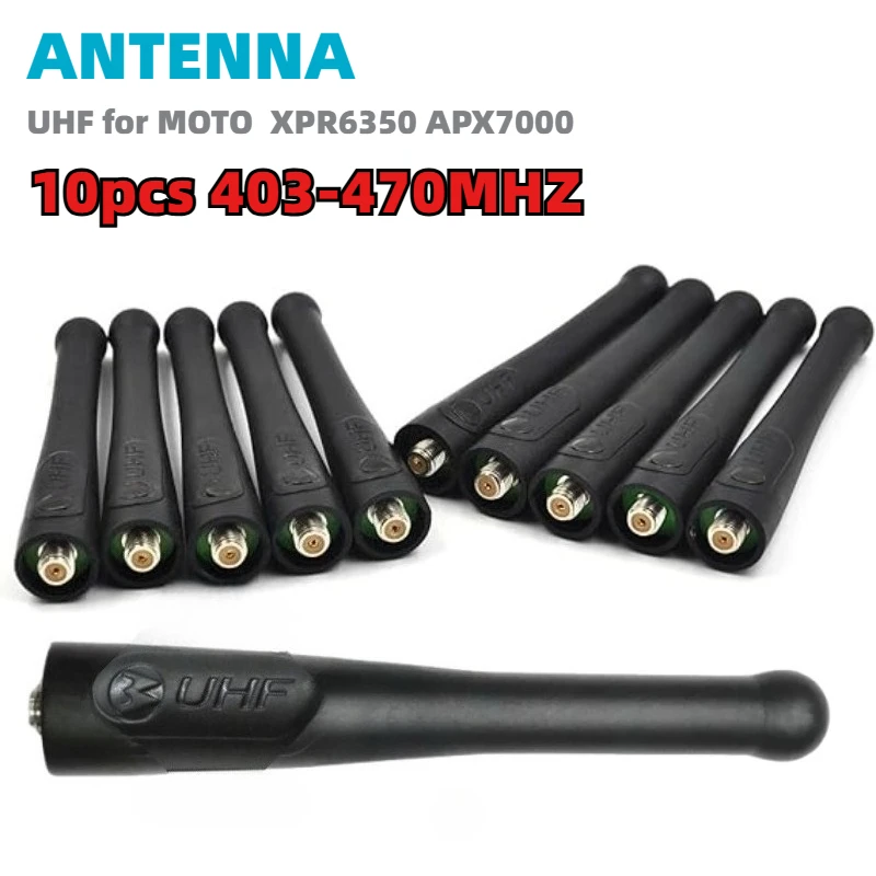 

10PCS UHF 403-470 MHz Stubby Antenna 3.6in for Motorola XPR6300 XPR6500 XPR6350 XPR6550 XPR6380 XPR6580 APX6000 APX7000 APX8000