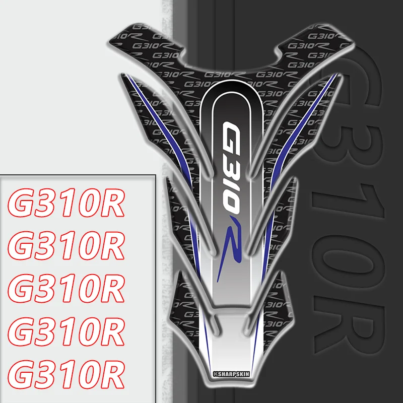 Motorcycle 3D Fishbone Reflective Fuel Tank Stickers Tank Fuel Protection Pad Decor Decorative For G310R G310GS g310r g310gs