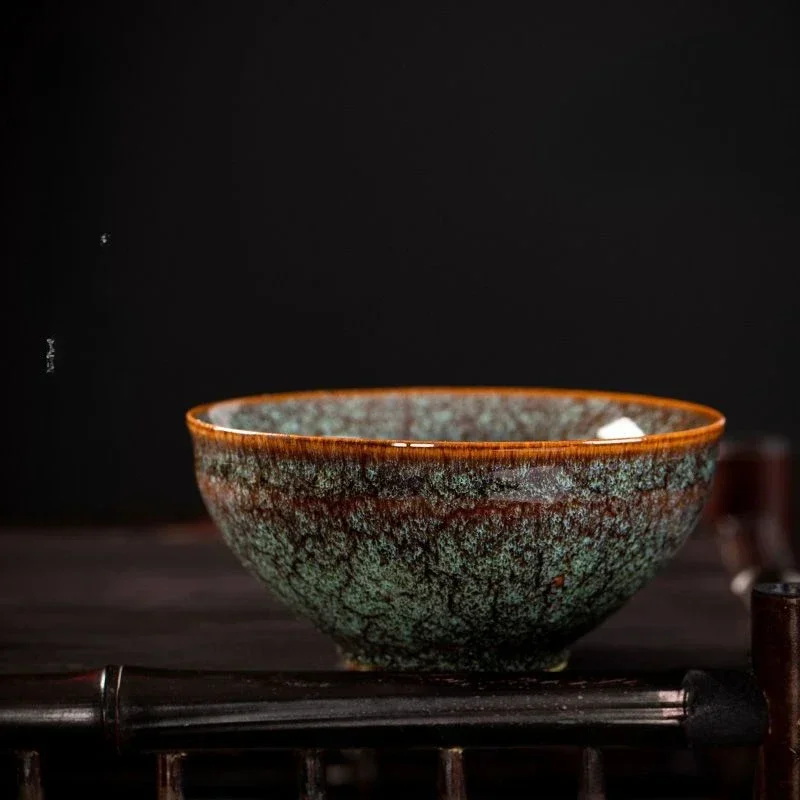 Kiln Transformed Into Four Seasons Cup Tea Cup Tea Kung Fu Tea Set Household Ceramic Tea Cup Tea Bowl Souvenir Gift Box