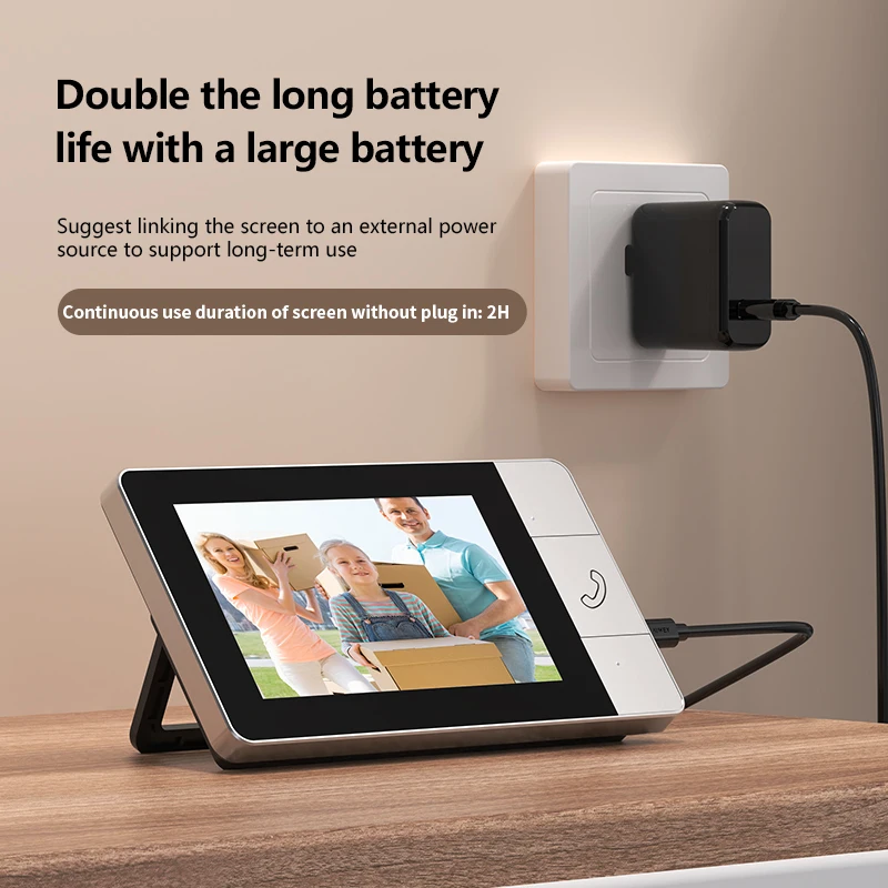 2.4Ghz Wireless Sigal Video Two-way intercom 4.3" Large Screen High Quality 480P Camera Visual Smart doorbell