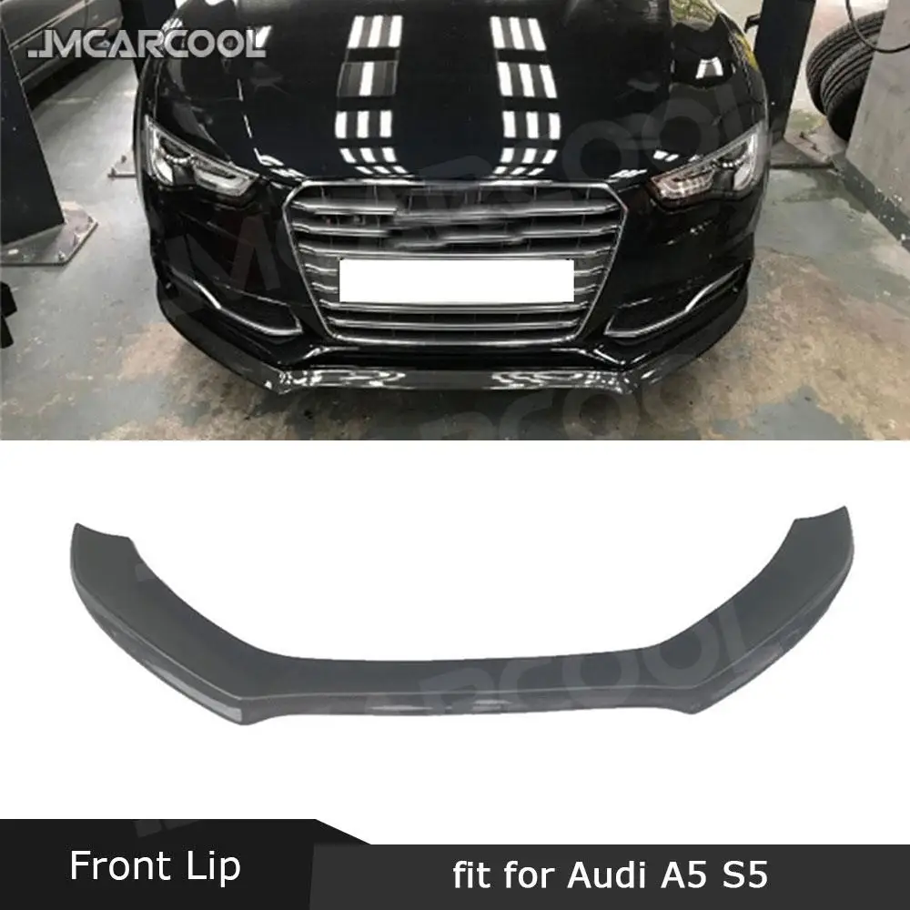 

JMCARCOOL Передний спойлер из углеродного волокна для Audi A5 S5 Sedan 4-дверный купе 2-дверный 2013-2016 FRP Удлинитель на подбородок Накладка